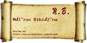 Móroc Bibiána névjegykártya